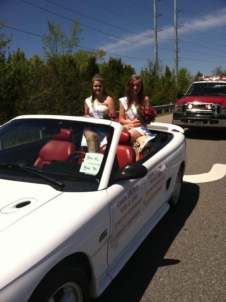 Miss Fire Prevention Queen - Karlie Kilinski
Junior Miss Fire Prevention Queen - Carly Rodgers
Southern Maryland Fireman's Association Parade - Sunday April 27, 2014 - Solomons